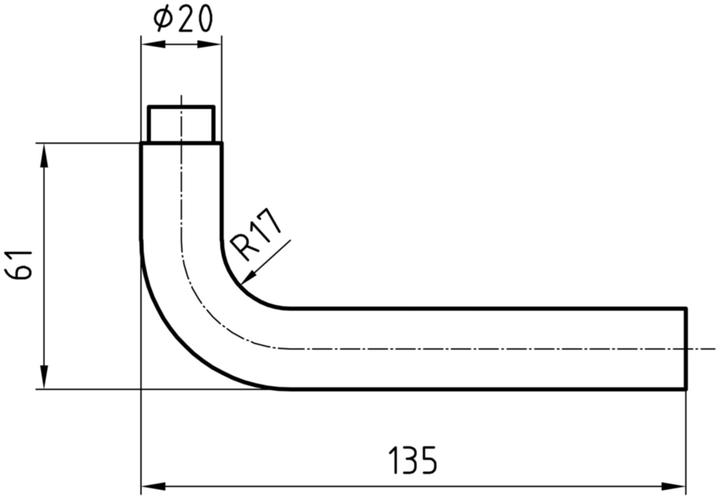 Produktbild Glutz Türdrücker 5057 Thun (Türgriff)