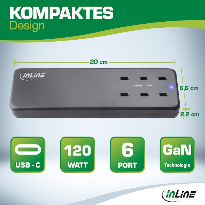 Productafbeelding InLine Multipoort voeding (120 W)