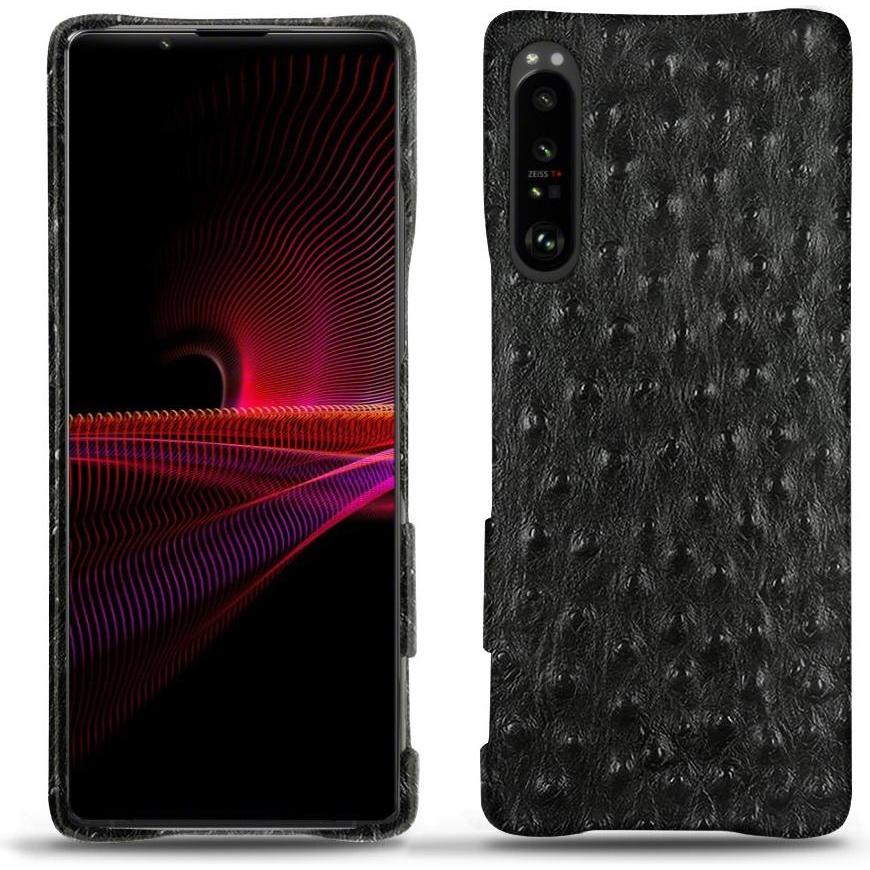 Thumbnail - Noreve Lederschutzhülle (Sony Xperia 1 III), Smartphone Hülle, Schwarz