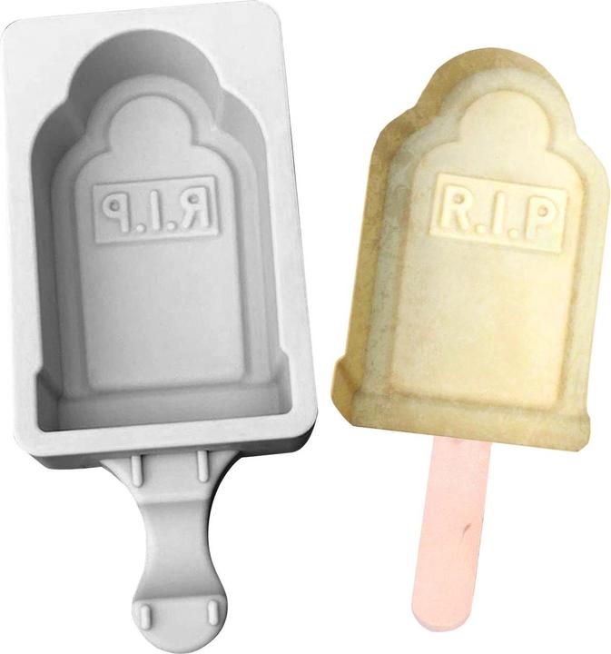 Metamorph Grabstein Silikonform für Eis am Stiel