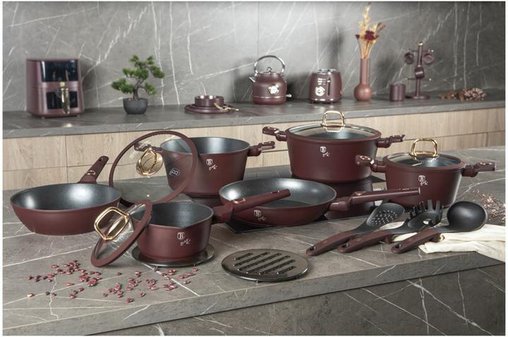 Produktbild BerlingerHaus Kochset inkl. Kochbesteck & Untersetzer (Pfannenset + Topfset, Aluminium, 24 x 39.50 cm)