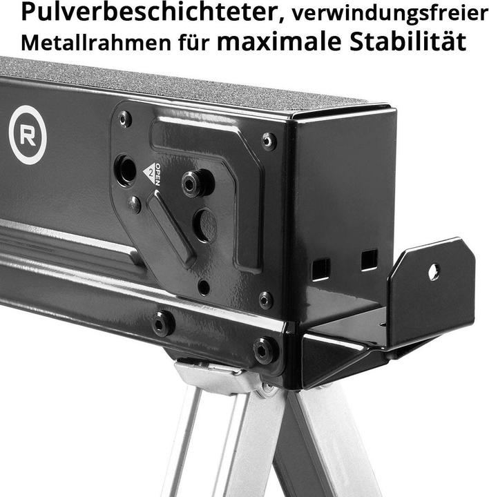 Produktbild Stahlwerk Sägebock 2er Set 500 kg Universal Arbeitsbock Klappbock Gerüstbock (105.50 cm, 60 cm)