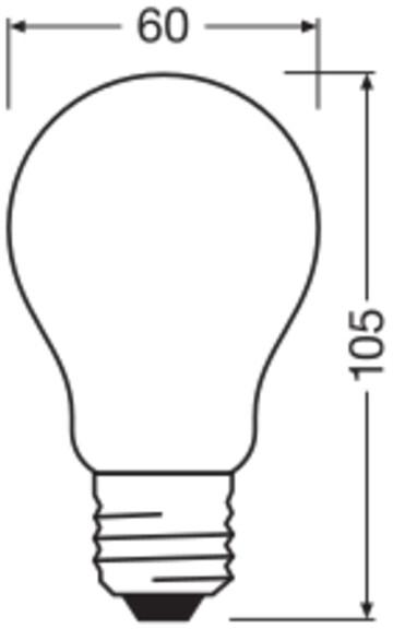 Produktbild Osram LED Leuchtmittel LED Retrofit CLASSIC A 5.9W 827 Frosted E27 Warm weiss 4099854467738 (E27, 5.90 W, 806 lm, 6 x, D)