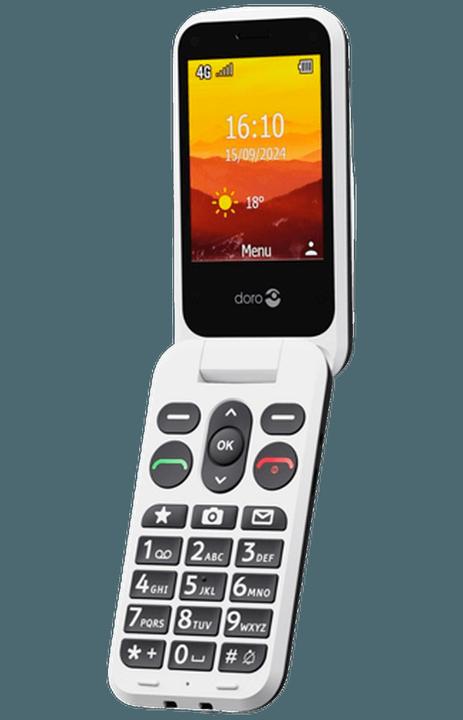 Image du produit Doro Leva L30, Clapet, SIM unique, 7,11 cm (2.8"), 2 MP, 1150 mAh, Noir, Blanc (2.80", 2 Mpx, 4G)