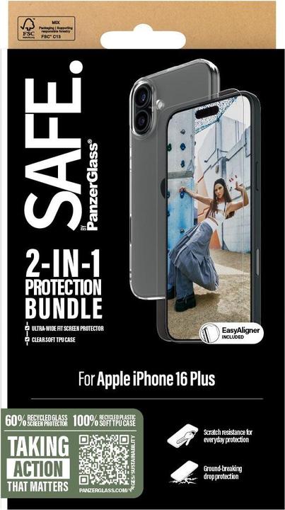 Productafbeelding Safe Schermbeschermer (1 Stuk, Apple iPhone 16 Plus)
