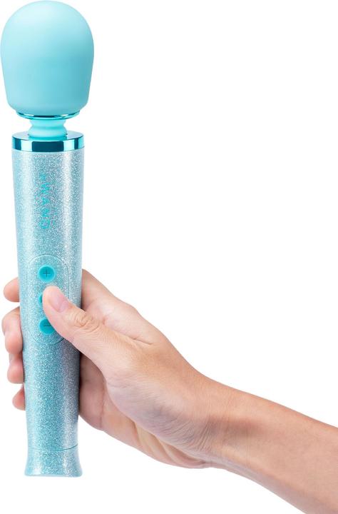 Actual product image Le Wand Petite All That Glimmers Rechargeable Vibrating Massager Blue