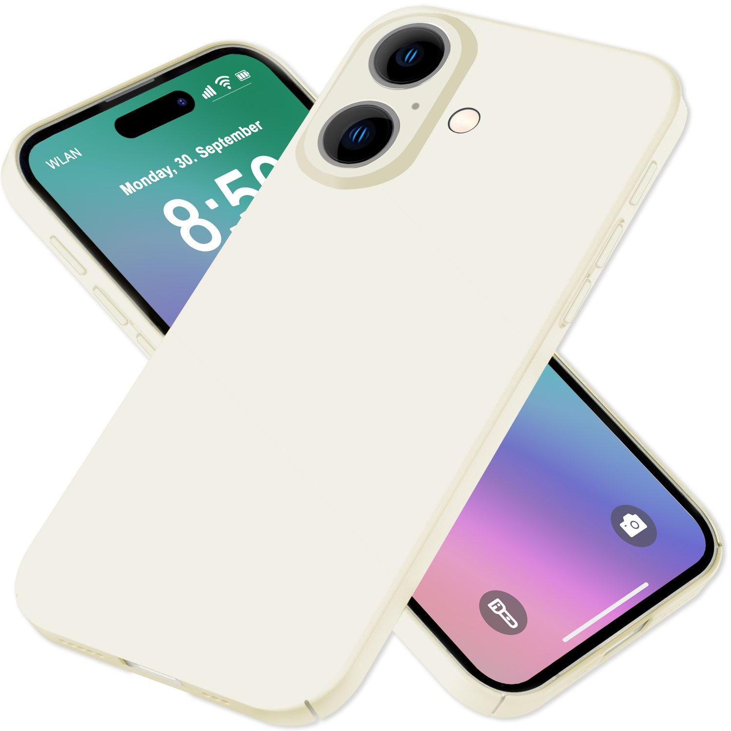 Nalia Extra Dünne Handyhülle 0,5mm (Apple iPhone 16), Smartphone Hülle, Weiss