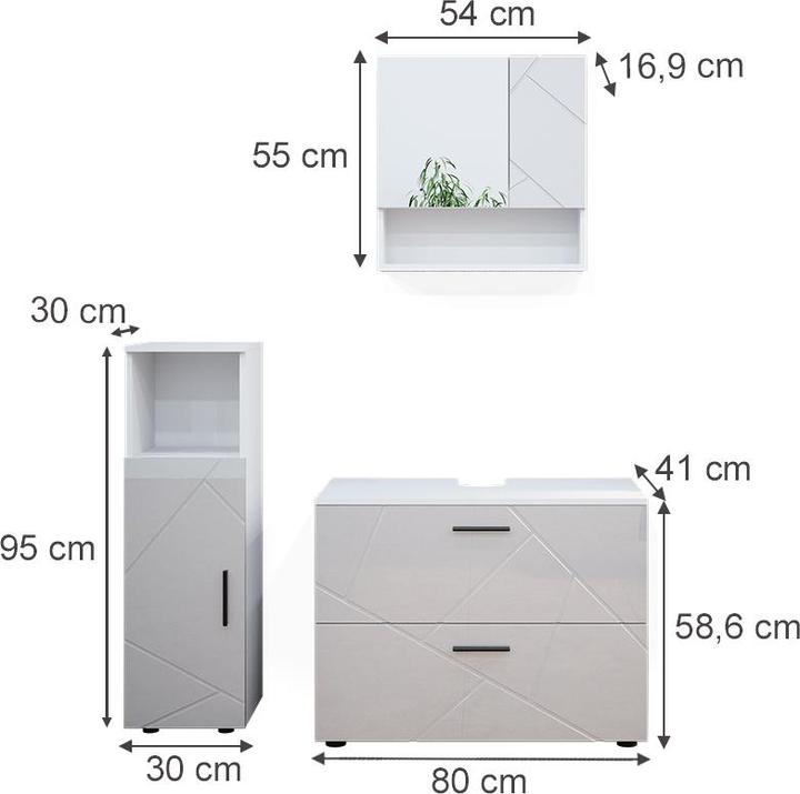 Produktbild Vicco Irma mit Midischrank