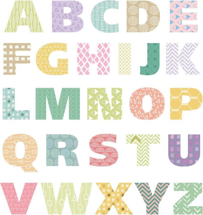 Immagine prodotto Trenddeko Alfabeto modello geometrico (48 x 70 cm, 41 x 60 cm, 61 x 90 cm, 68 x 100 cm, 71 x 100 cm, 54 x 80 cm)