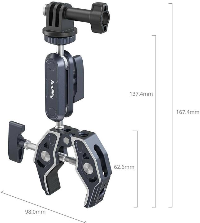 Produktbild SmallRig Krabbenförmige Klemme mit Kugelkopf-Magic-Arm