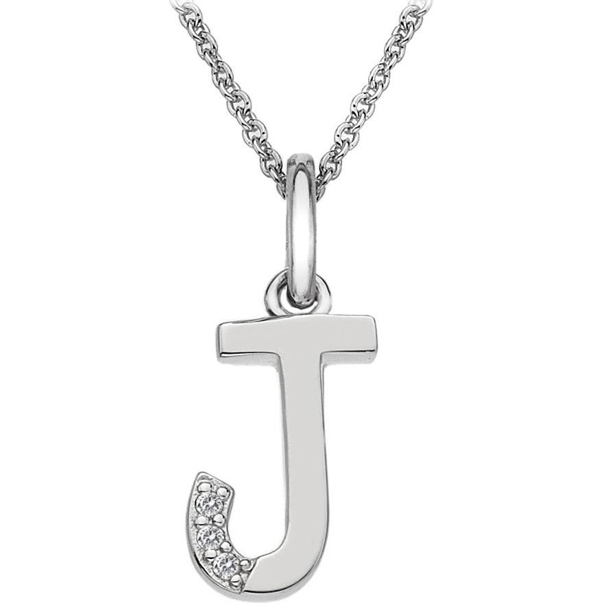 Hot Diamonds, Halsschmuck, Diamant Buchstaben Halskette J, (Silber 925, 40 - 45 cm)