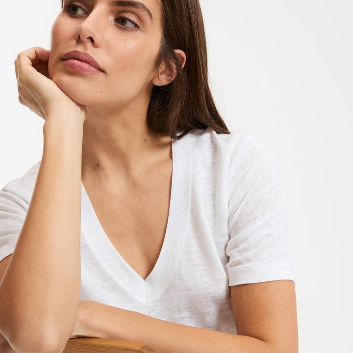 Produktbild La Redoute Collections T-Shirt mit V-Ausschnitt (M)