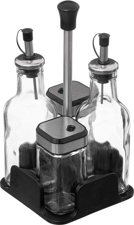 Immagine prodotto 5Five Set di spezie in vetro 4 pezzi - Nero