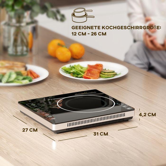 Produktbild Swisshandel24 Kochplatte, Induktionskocher mit 10-Stufen-Temperatur, Touchpanel, Schwarz