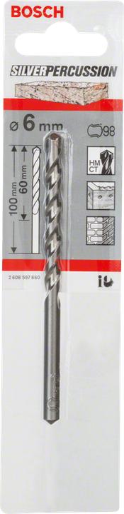 Produktbild Bosch Professional Zubehör Betonbohrer CYL-3, 6 x 60 x 100 mm, d 5,5 mm, 1er-Pack (6 mm)