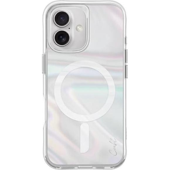 Uniq etui Coehl Savon iPhone 16 6.1" Magnetic Charging bubble prism (Apple iPhone 16), Smartphone Hülle, Transparent