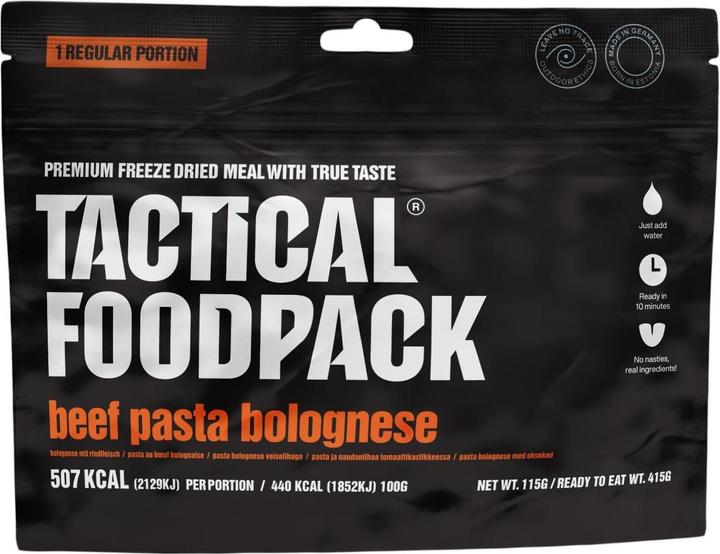 Actual product image Tactical Foodpack Beef Spaghetti Bolognese (115 g)