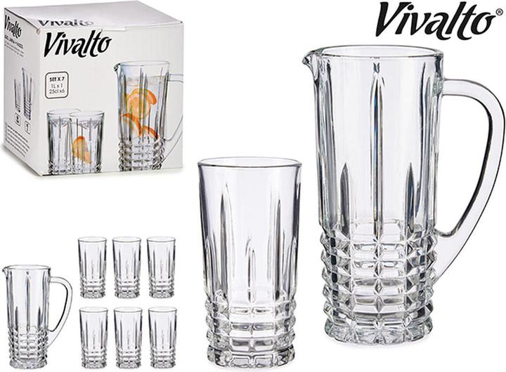 Actual product image Vivalto Glass set 41053 250 ml 6 x (250 ml) / 1 x (1 litre) (0.25 l, 7 x)