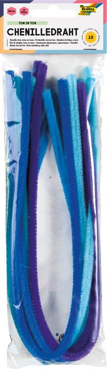 Immagine prodotto Folia Filo di ciniglia tono su tono misto blu (0.50 m)