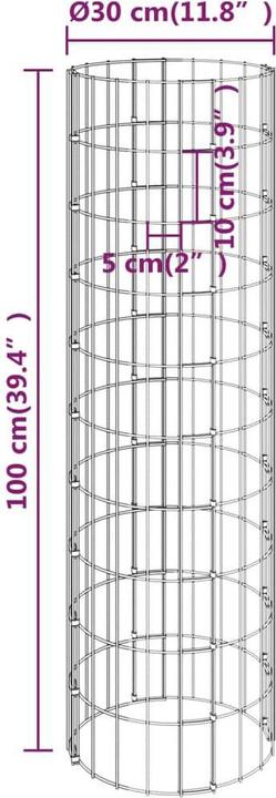 Produktbild vidaXL Gabionensäule