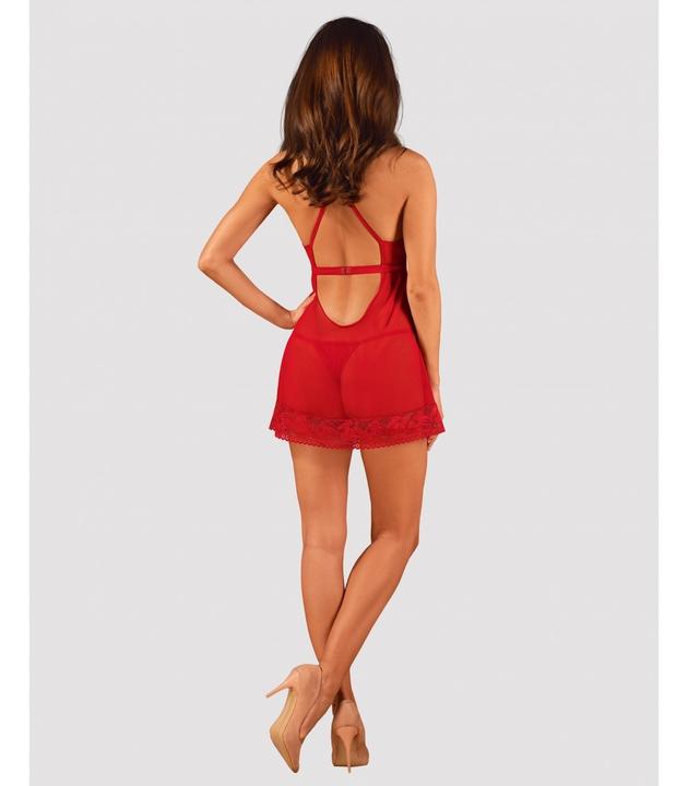Produktbild Obsessive Lacelove Babydoll & Thong Rot Xs/S (XS)