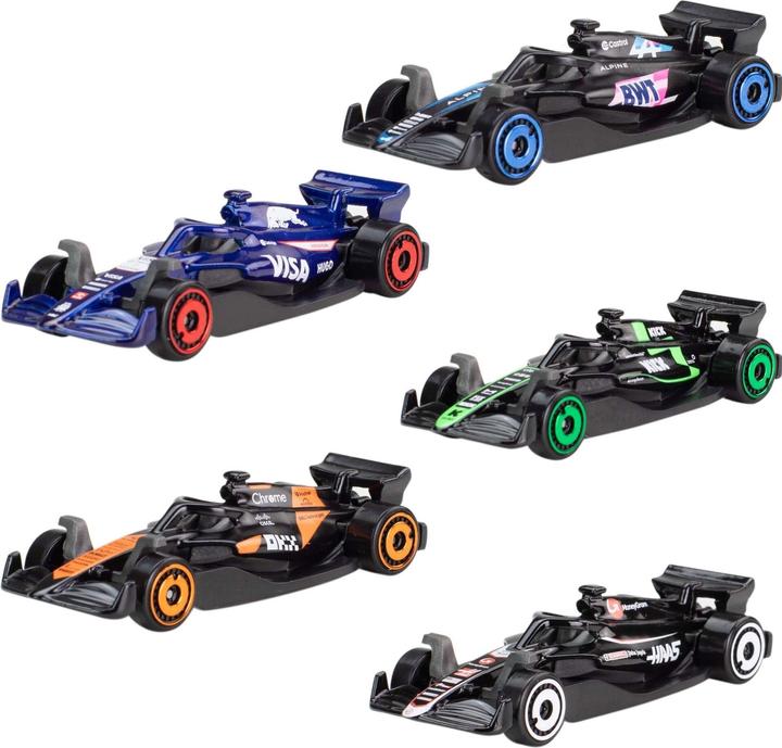 Immagine prodotto Hot Wheels 5er Geschenkset Race Team, Set aus 5 Formel 1 Spielzeugautos