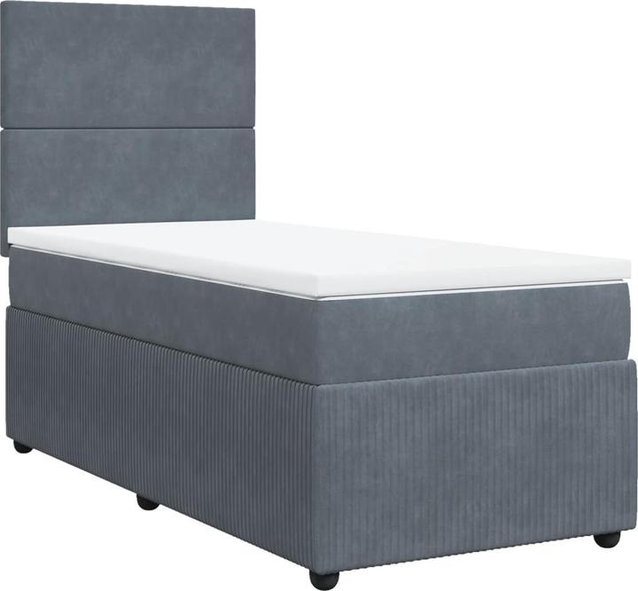 Actual product image vidaXL Bo x spring bed with mattress 120 x 190 cm velvet (120 x 190 cm)