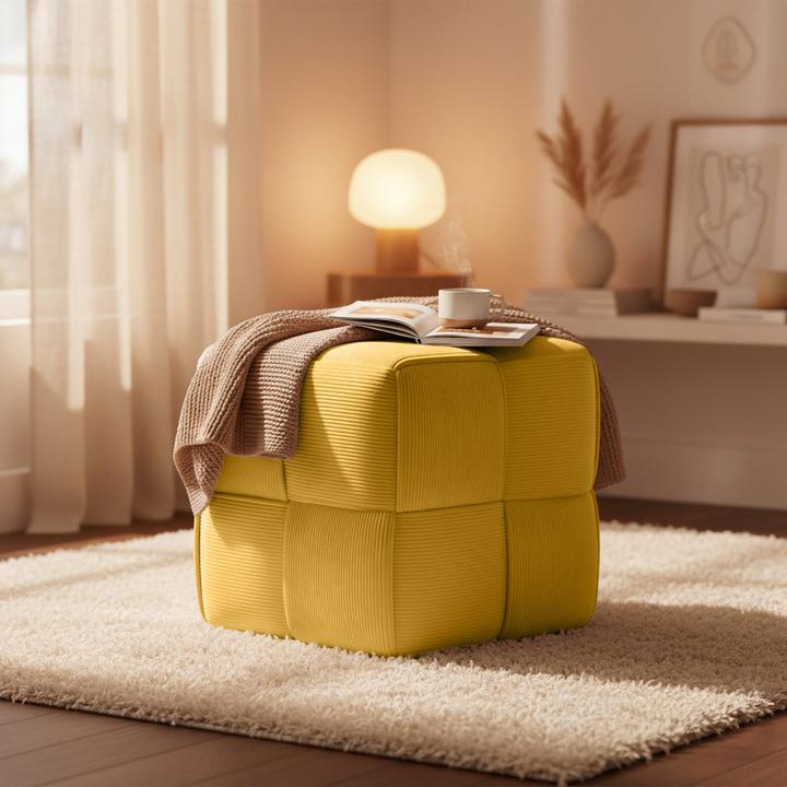 Produktbild CLP Sitzhocker Cordstoff Forinta