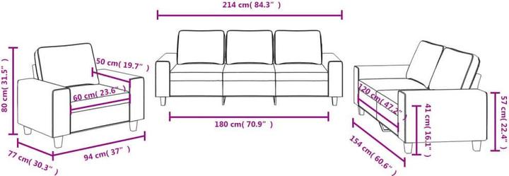 Produktbild vidaXL Sofagarnitur (Polstergruppe)