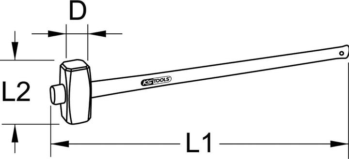 Actual product image KS Tools Sledgehammer with fiberglass handle (5800 g)