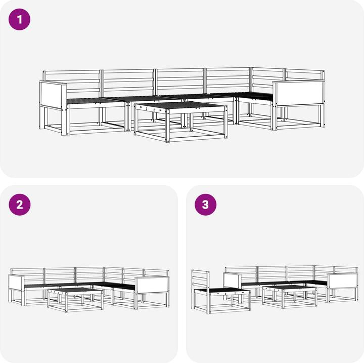 Produktbild vidaXL Gartenmöbel Set