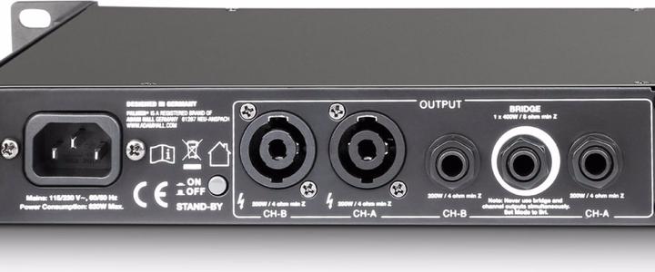 Actual product image Palmer Audio MACHT 402 19" stereo power amplifier (Final stage)