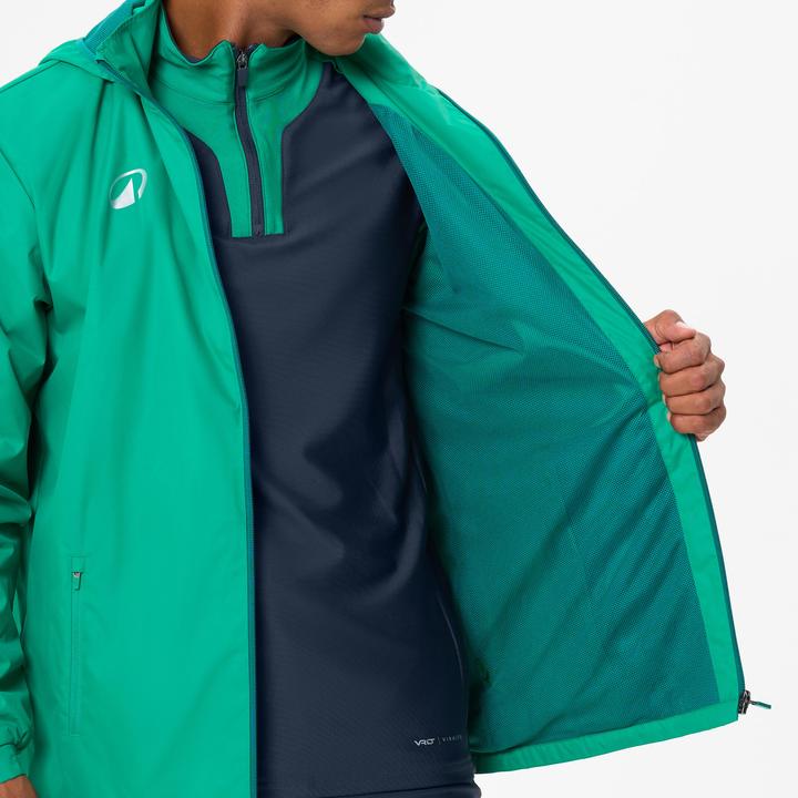 Produktbild Kipsta Damen/Herren Fussball Regenjacke - VIRALTO Club grün (XL)