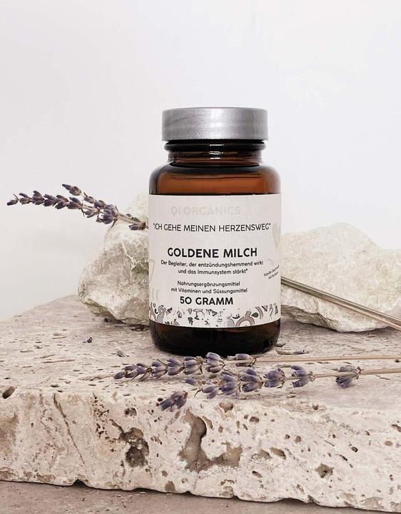 Produktbild QI Organics Goldene Milch Pulver - Entzündungshemmend & Immunsystem (Pulver, 50 g)