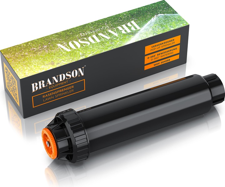 Produktbild Brandson 2x Versenkregner Rasensprinkler bis 25m², Gartensprinkler Bewässerungssystem versenkbar, frostsicher (Versenkregner)