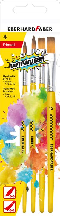 Produktbild EberhardFaber Pinsel-Set Synthetik, 4 Stück