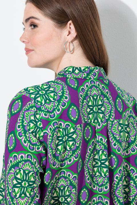 Produktbild Ulla Popken Hemdbluse, Ornamente, Hemdkragen, Langarm (62)