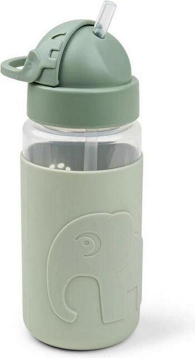 Produktbild Done by Deer Easy-grip Trinkflasche mit Strohhalm Elphee Grün350 ml