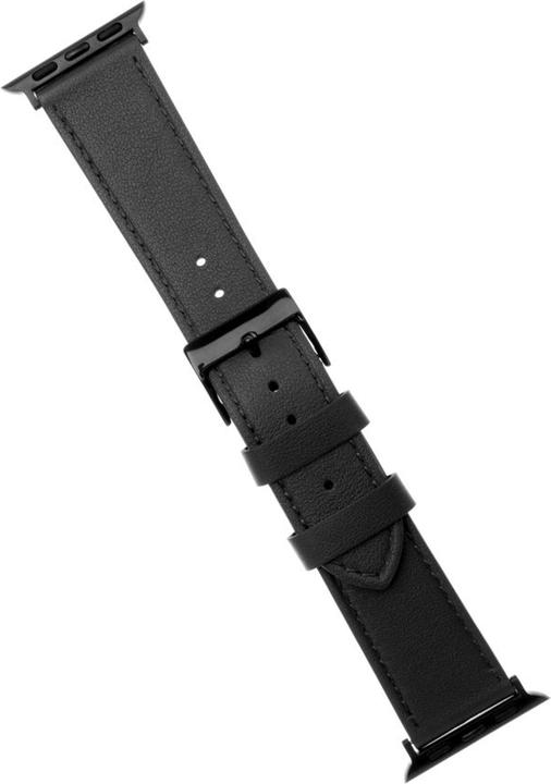 Actual product image Fixed - Leather Strap 32mm - Apple Watch 1/2/3/4/5/6/7/8/9/10/SE/SE 2 (38/40/41/42mm) - Black (Leather)