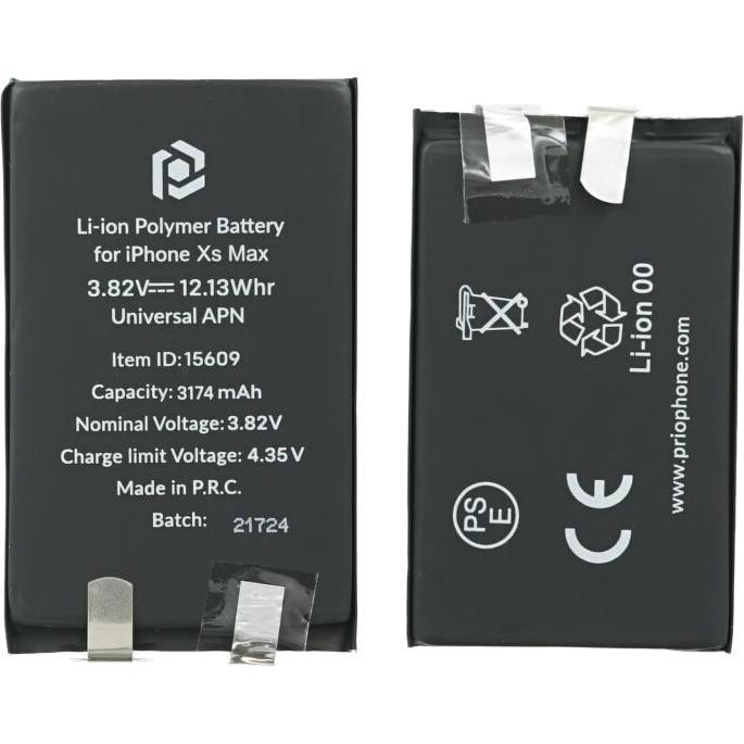 prio Batteriezelle für iPhone Xs Max (ohne Flex-Kabel), Smartphone Akku