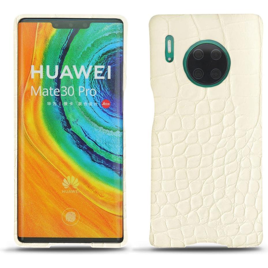 Noreve Lederschutzhülle (Huawei Mate 30 Pro), Smartphone Hülle, Weiss
