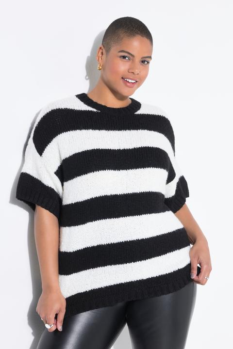 Produktbild Studio Untold Pullover, Oversize Shape, Streifen, Halbarm (54)