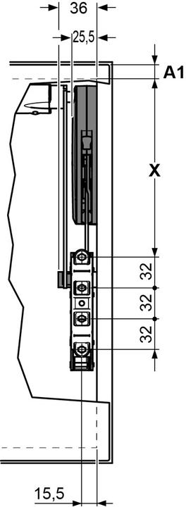 Actual product image Peka Metall High lift flap FREEslide