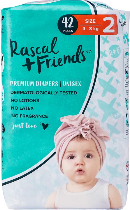 Rascal+Friends Premium (Size 2, Pack, 42 Piece)