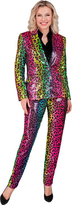 Actual product image Widmann Sequin trousers in leopard look Rainbow (M)