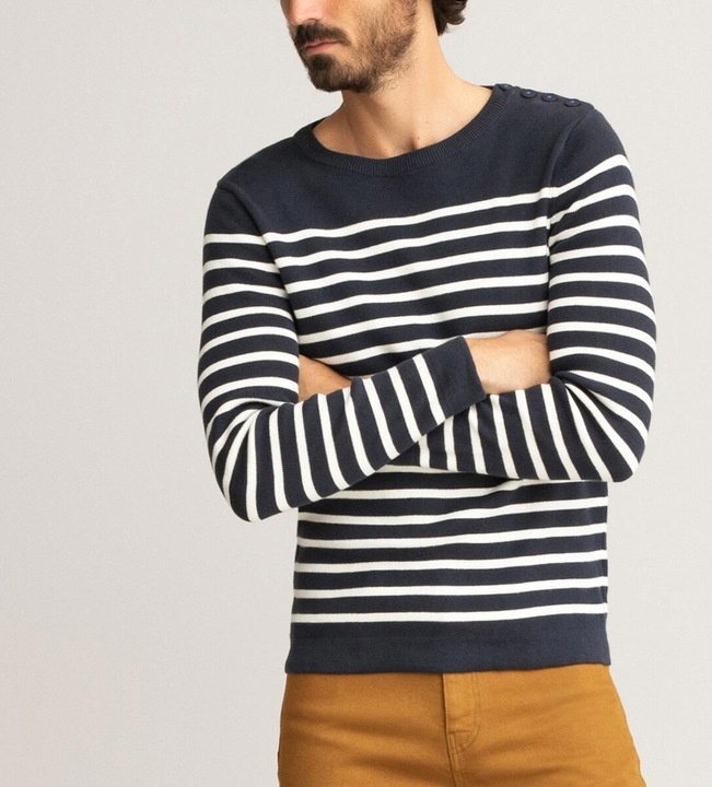 Image du produit La Redoute Collections Pull marin en coton biologique (XXL)