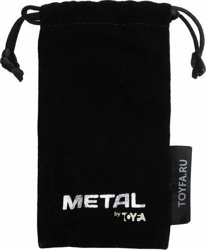 Produktbild Toyfa Silberner Analplug Metall mit schwarzem, rundem Stein