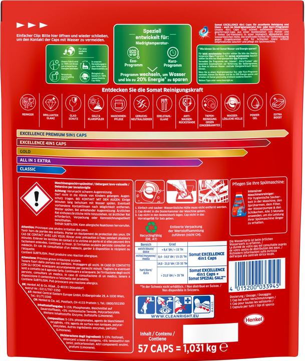 Image du produit Somat Caps Excellence 4in1 (57 x)