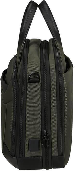 Actual product image Samsonite Laptopschoudertas - Pro-Dlx 6 Bailhandle 15.6 inch Uitbreidbaar 16/23 l - Green (15.60")