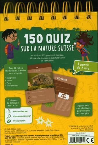 Actual product image 150 quiz sur la nature suisse avec Maëlys et Lucien 150 questions / réponses (French, Pompeï Christine, Barbanègre Raphaëlle, 2020)